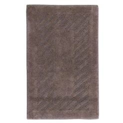 Knightsbridge Diagonal Racetrack 100% Cotton Reversible Bath Rug 20 X 30 Stone