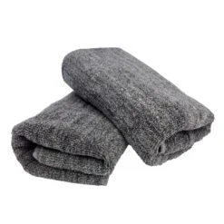 Bedvoyage Eco-melange Rayon Bamboo Cotton Towels, Hand Towel 2pk - Charcoal