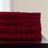 Lavish Home 12 X 11.75 In. 100 Percent Cotton Plush Bath Towel Set, 8 Piece