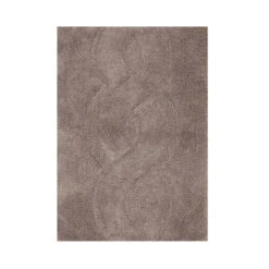 Beautiful Sculptured Chain Design Bath Rug With Anti Skid Latex Back Is Made Cotton Super Soft 17" X 24" Stone