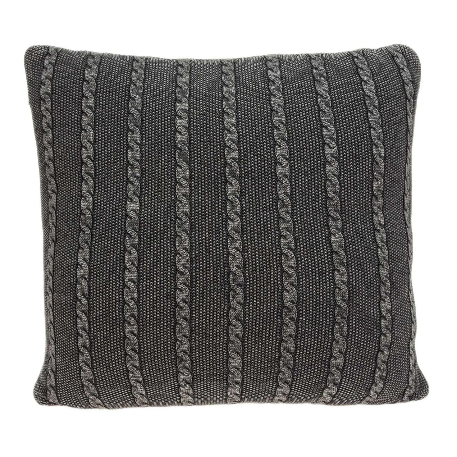 HomeRoots Charcoal Pillow Cover With Insert 1 HomeRoots Charcoal Pillow Cover With Insert