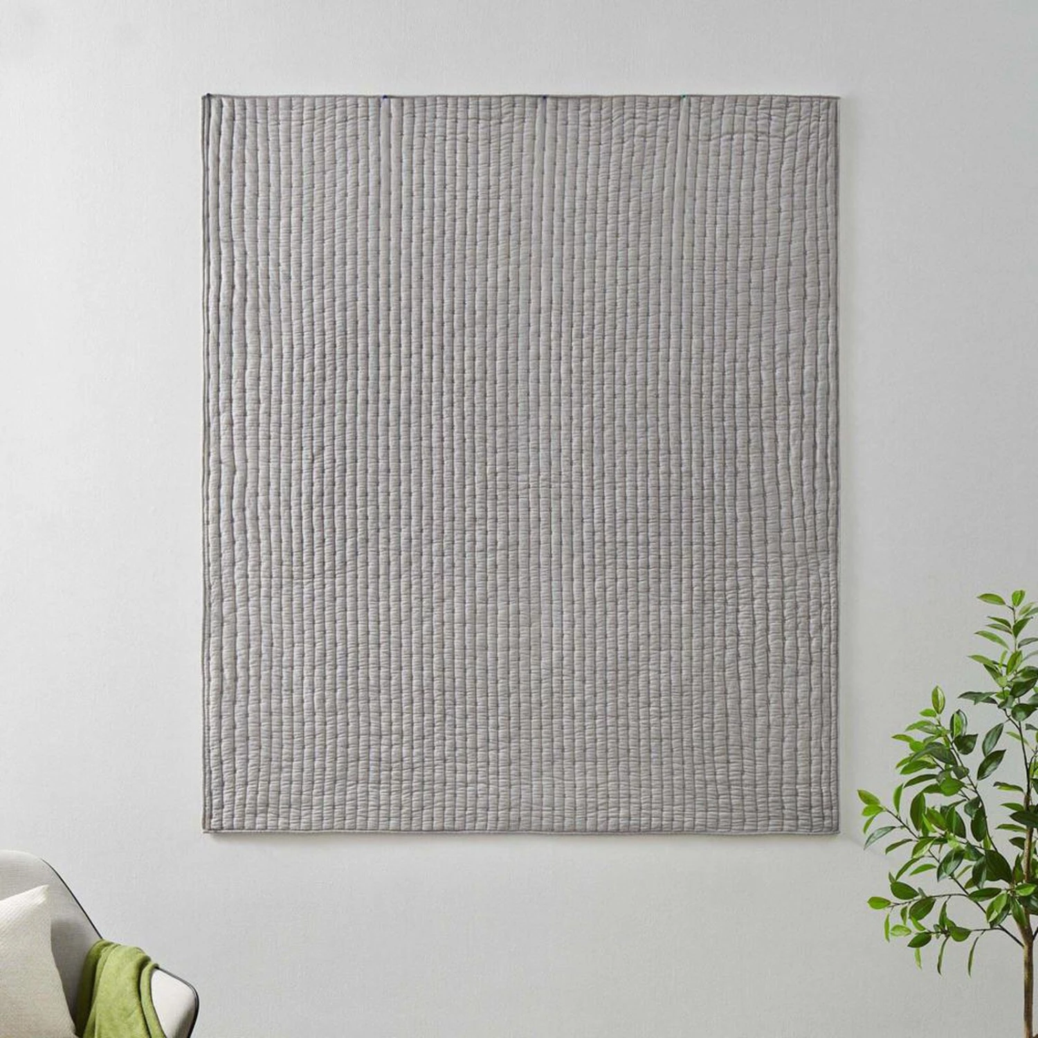 Greenland Home Fashions Monterrey Finely Stitched Throw Blanket Classic Solid Color Styling 50" X 60" Gray 2 Greenland Home Fashions Monterrey Finely Stitched Throw Blanket Classic Solid Color Styling 50" X 60" Gray - Image 2