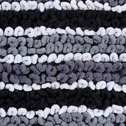 Dense Lush Pile Of This Luxurious Yarn Dyed Multi Colored Bath Rug With Non-Skid Back Is Super Soft 21" X 34" Black/White/Ash -Bed Linings Sale 75df932fdffc45239bb09eca8ef0664a