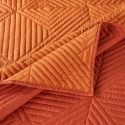 Rio 60 Inch Throw Blanket, Diamond Stitch Quilting, Orange Dutch Velvet-Benzara -Bed Linings Sale 7654baa97e6f453d94cfa5e1c086e109
