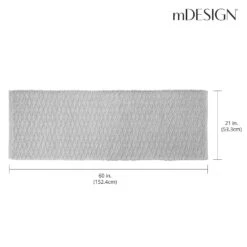 MDesign Bathroom Cotton Rectangular Rug, Long Runner, 60" X 21" -Bed Linings Sale 76bed8b326ac40b8b0406e6dfd58fa69