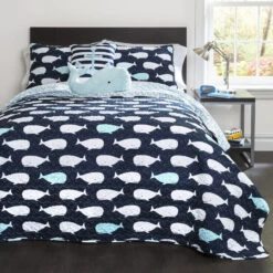 Whale Quilt 4Pc Set