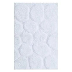 Castle Hill Luxurious Super Soft Non Skid Plush Cotton Bath Rug 24" X 40" White