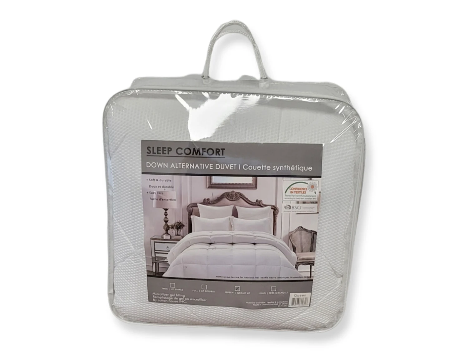 Cotton House - Synthetic Duvet, 3D Fill 100% Microfiber Gel (Down Alternative), White 2 Cotton House - Synthetic Duvet, 3D Fill 100% Microfiber Gel (Down Alternative), White - Image 2