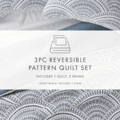Reversible Quilt Coverlet With Sham(s) 17 Reversible Quilt Coverlet With Sham(s) -Bed Linings Sale 78ace765502342379ea52c07e73d9d09