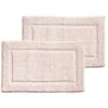 MDesign 100% Cotton Bath Mat, Hotel-Style Bathroom Floor Rug, 2 Pack