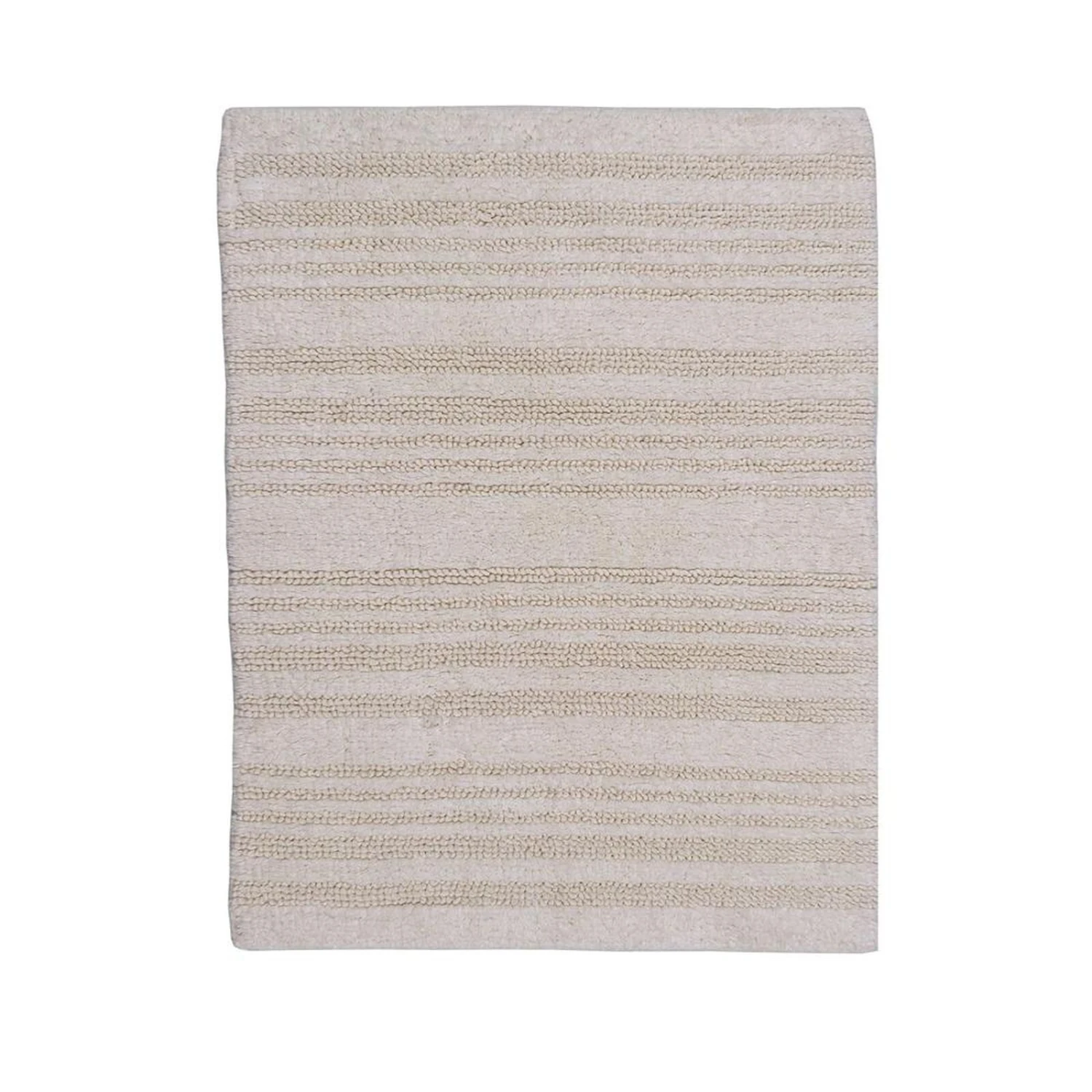 Knightsbridge Luscious Textured Striped All Season Soft Plush Cotton Reversible & Soft Bath Rug 21" X 34" Ivory 1 Knightsbridge Luscious Textured Striped All Season Soft Plush Cotton Reversible & Soft Bath Rug 21" X 34" Ivory