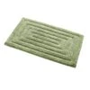 Knightsbridge Stylish And Comfortable All Season Traditional Racetrack Design Cotton Bath Rug 17" X 24" Sage