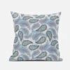 HomeRoots 16” Blue Green Boho Paisley Suede Throw Pillow