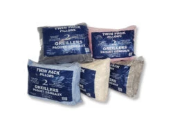 Cotton House - Set Of Two Pillows 100% Polyester Fibre, Hypoallergenic, Random Colors -Bed Linings Sale 8085a760837e4beb8b92f822a51484b1