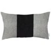 HomeRoots White And Black Midsection Lumbar Throw Pillow