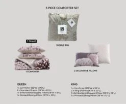 Bebejan Bloom Purple 100% Cotton 230 Thread Count 5-Piece Reversible Comforter Set. 19 Bebejan Bloom Purple 100% Cotton 230 Thread Count 5-Piece Reversible Comforter Set. -Bed Linings Sale 84b71578d5db4106baef94403be6fbf4