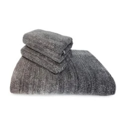 Bedvoyage Eco-melange Rayon Bamboo Cotton Towels, 1 Bath Sheet, 2 Hand Towels - Charcoal