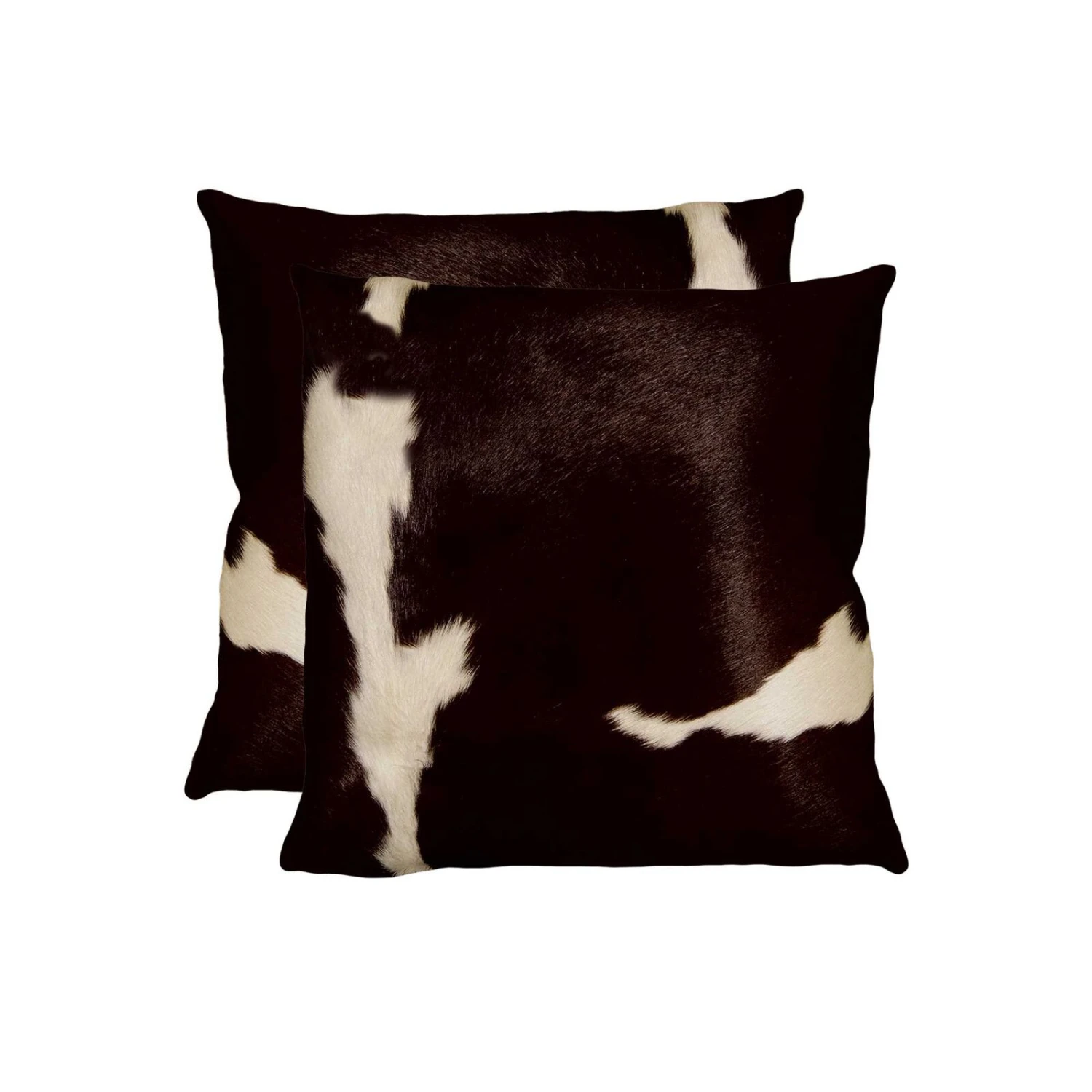 HomeRoots 18" X 18" X 5" Chocolate And White Cowhide Pillow 2 Pack 1 HomeRoots 18" X 18" X 5" Chocolate And White Cowhide Pillow 2 Pack