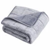 HomeRoots Grey Velvet Velvet Luxury Weighted Throw Blanket