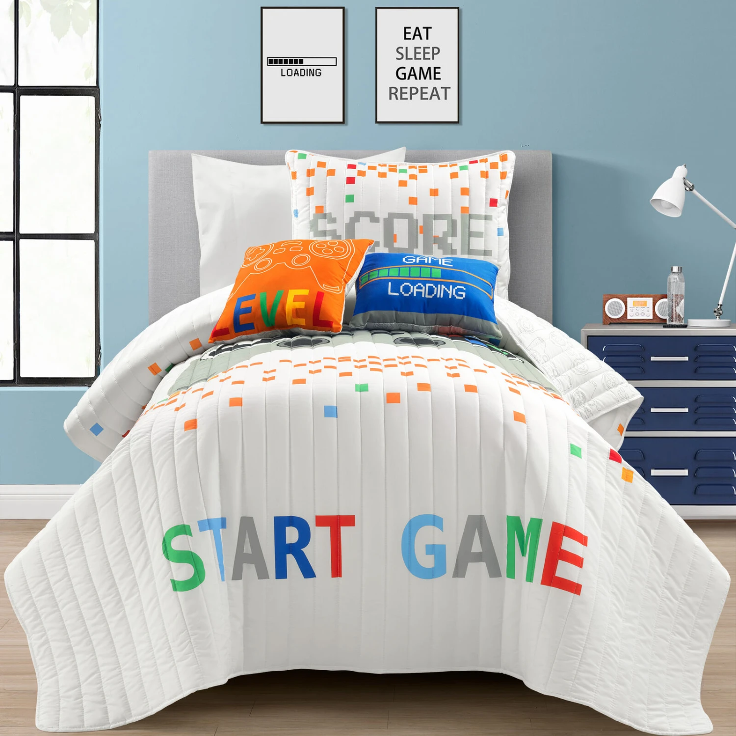 Video Games Reversible Oversized Quilt 4Pc Set 2 Video Games Reversible Oversized Quilt 4Pc Set - Image 2