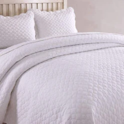 MarCielo White Cotton Quilt Set Bedspread Coverlet B34 -Bed Linings Sale 896a0b6c06494a11b1e2c61be26d9d12