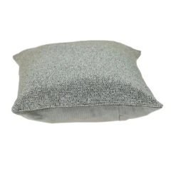 Homezia Shimmering Silver Beaded Luxury Throw Pillow -Bed Linings Sale 89ccc0b412c541d49a7d6fd17d6bac75
