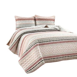 Southwest Stripe Reversible Oversized Quilt 3Pc Set