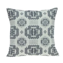 HomeRoots Gray Aztec Design Throw Pillow