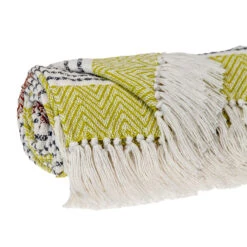 HomeRoots Parkland Collection Transitional Stripes Rust Rectangle 50" X 60" Throw