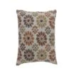 Contemporary Style Floral Designed Set Of 2 Throw Pillows, Orange-Benzara