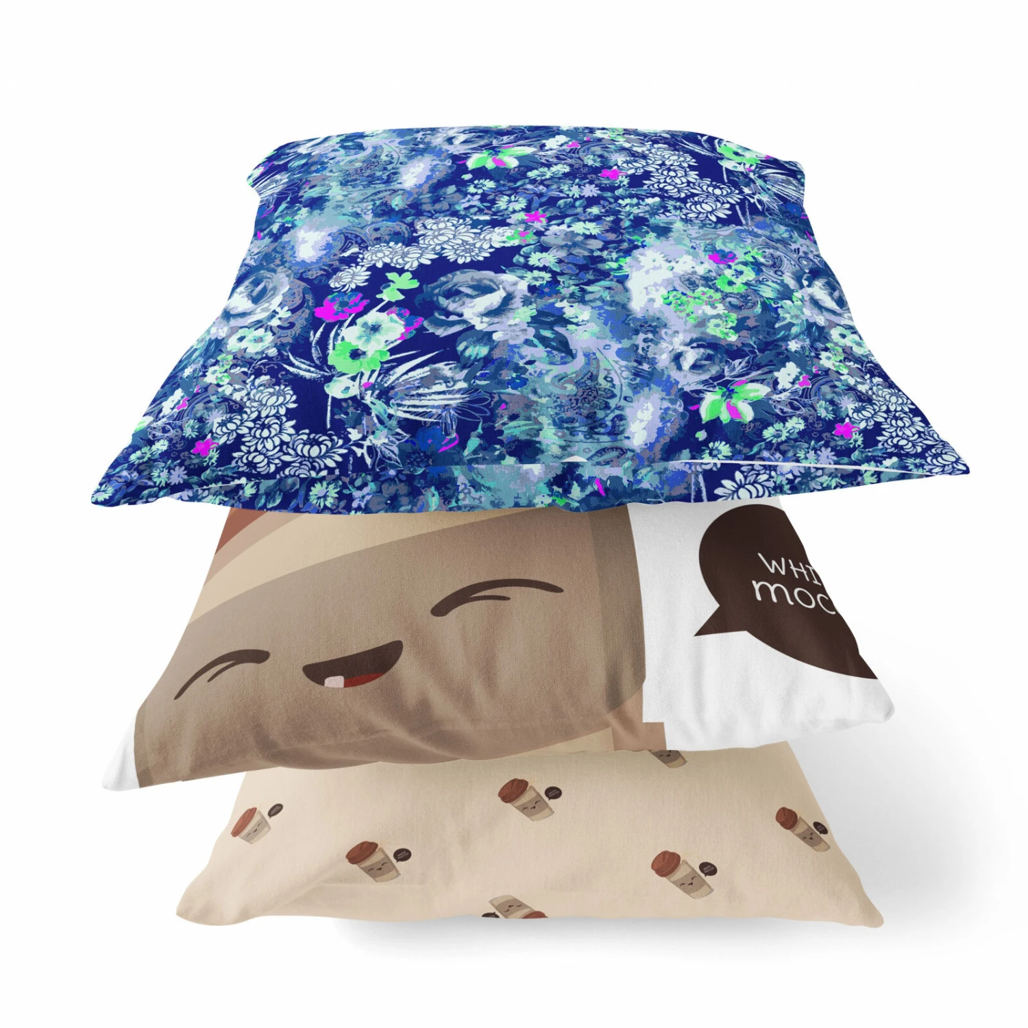 HomeRoots 18" Purple Blue Springtime Suede Throw Pillow 1 HomeRoots 18" Purple Blue Springtime Suede Throw Pillow