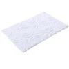 Knightsbridge Beautiful Circle Design Premium Quality Year Round Cotton With Non-Skid Back Bath Rug 24" X 40" White