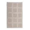 Knightsbridge Square Honeycomb 100% Cotton Reversible Bath Rug 20 X 30 Ivory