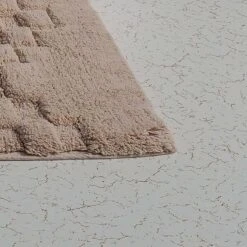 Knightsbridge Luxurious Block Pattern High Quality Year Round Cotton With Non-Skid Back Bath Rug 21" X 34" Natural -Bed Linings Sale a0051da404eb4bbab1069feffab2567a