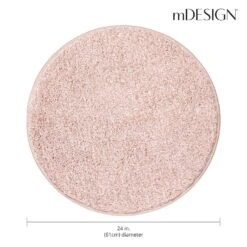 MDesign Microfiber Accent Rug Mat/Runner, 24" Diameter -Bed Linings Sale a22f990c37664fd2946c7e778c53da12