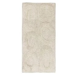 Castle Hill Super Soft Cotton Non Skid Back Fantastic Sinking Bath Rug 20" X 30" Ivory