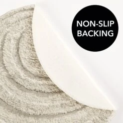 MDesign Round Microfiber Bathroom Spa Mat, Accent Rug, Machine Washable -Bed Linings Sale a97eb559dd8f4e17b32d9c84e701559b