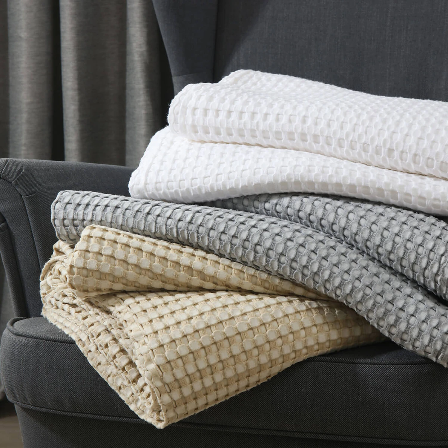 Egyptian Linens - Bamboo Waffle Throw 50x70 2 Egyptian Linens - Bamboo Waffle Throw 50x70 - Image 2