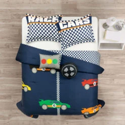 Racing Cars Reversible Oversized Comforter 5-Pc Set 10 Racing Cars Reversible Oversized Comforter 5-Pc Set -Bed Linings Sale ace009024edb4ac1b09a636562b7c5b7