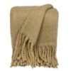 HomeRoots Luxury Brown Handloomed Throw Blanket