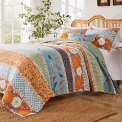 Barefoot Bungalow Carlie High Quality Striped Print 3-Piece Quilt Set -Bed Linings Sale aefbdba2c6234d899767e5d3a41f7fd8