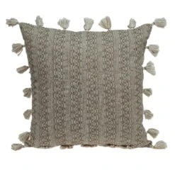 HomeRoots Neutral Sand Woven Throw Pillow