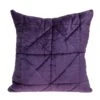 HomeRoots Purple Chunky Geo Stitched Velvet Decorative Throw Pillow