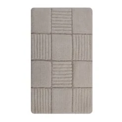 Knightsbridge Chakkar Board 220 GSF Non Skid Back Bath Rug 20 X 30 - Silver