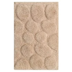 Castle Hill Luxurious Super Soft Non Skid Plush Cotton Bath Rug 21" X 34" Natural