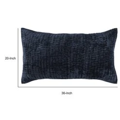 Lipa 20 X 36 Hand Stitched Lumbar King Pillow Sham, Rayon Velvet-Benzara -Bed Linings Sale b63489e39de646d4aec7be6e8ff00df4