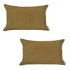 HomeRoots Set Of 2 Yellow Solid Lumbar Pillow Covers