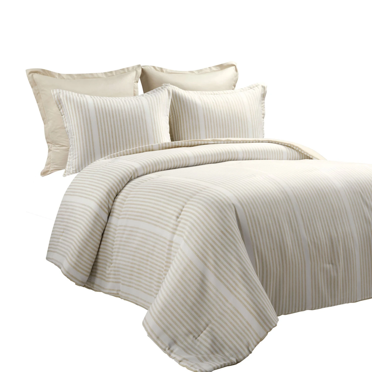 Farmhouse Drew Stripe Silver-Infused Antimicrobial Comforter 5-Pc Set 1 Farmhouse Drew Stripe Silver-Infused Antimicrobial Comforter 5-Pc Set