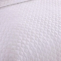MarCielo White Cotton Quilt Set Bedspread Coverlet B34 -Bed Linings Sale b91edcbfa0ed44909b4d29ba30cd4849