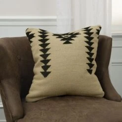 Homezia Black Beige Mod Tribal Down Filled Throw Pillow -Bed Linings Sale ba2323e9b35b4d388bf2a22f41a00ed2